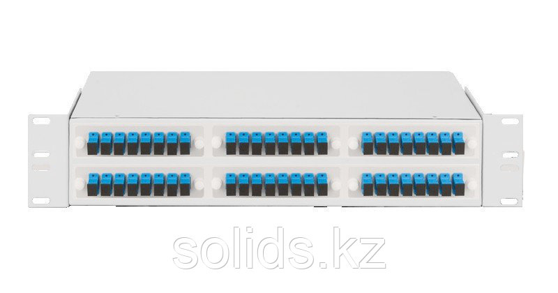 Оптический кросс 2U укомплектованный на 4 порта LC/UPC