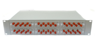 Оптический кросс 2U укомплектованный на 16 портов FC/UPC