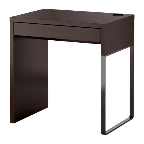 Стол письменный МИККЕ черно-коричневый 73x50 см ИКЕА, IKEA