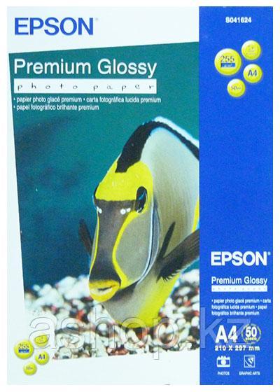 Фотобумага Epson Premium Glossy Photo Paper, A4, односторонняя, глянцевая, 255 г/м ², Упаковка: 50 листов, (C1