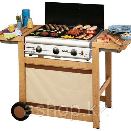 Грильница (BBQ) газовая на тележке Campingaz Adelaïde 3 Woody, Жарочная поверхность: 2800 см², Мощность: 14 кВ