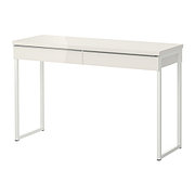 Стол письменный БЕСТО БУРС глянцевый белый 120x40 см  ИКЕА, IKEA