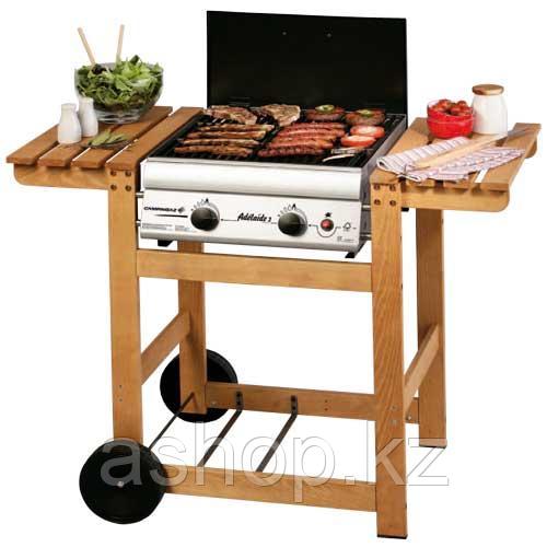 Грильница (BBQ) газовая на тележке Campingaz Adelaïde 2 Woody, Жарочная поверхность: 2100 см², Мощность: 14 кВ
