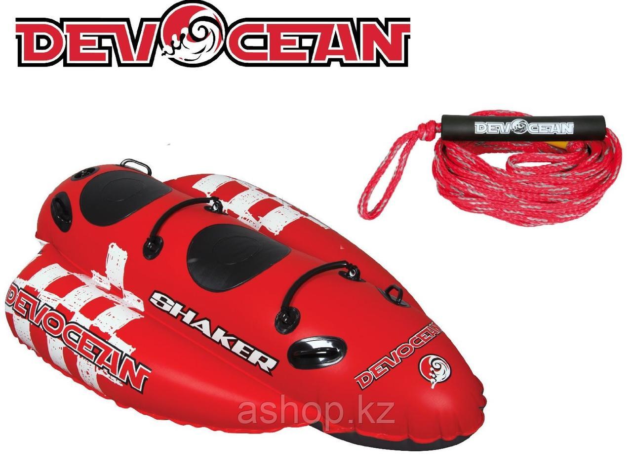 Буксируемый водный аттракцион плюшка DEVOCEAN Shaker 2P, Кол-во мест: 2, 6 мягких ручек, Безопасность на воде: