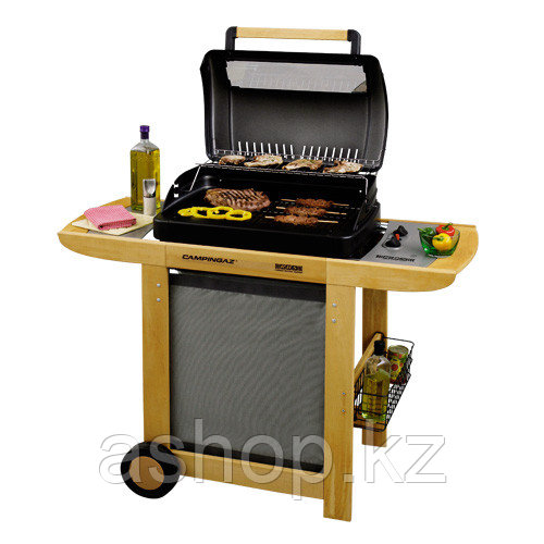Грильница (BBQ) газовая на тележке Campingaz RBS Woody, Жарочная поверхность: 1600 см², Регулировка мощности: