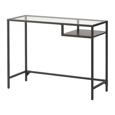 Стол для ноутбука ВИТШЁ черно-коричневый ИКЕА, IKEA, фото 2