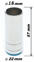 Сопло MP-25AK d=18mm, L=57mm, цилиндрическое