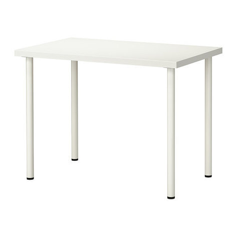 Стол ЛИННМОН/ АДИЛЬС 60х100 белый ИКЕА, IKEA, фото 2