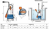 Дренажный насос Pedrollo ZXm 1B/40 (0.5кВт | 220В | от 0 до 21м³/час | от 1 до 9м Напор | Ø 40 ), фото 4