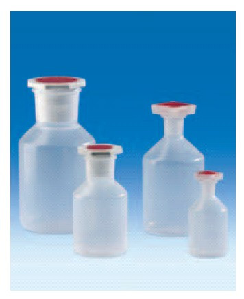 Бутыль с конической горловиной на 250 мл РР, с пробкой NS из PP (VITLAB), фото 1