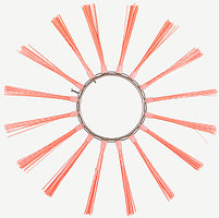 Щётка пучковая ø254х900 (Полипропиленовая, сечений ворса 1,5 мм.)