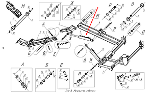 Гидроцилиндр поворота рукояти КОРС-11.00.03.100 