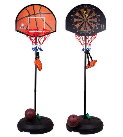 Игровой набор с баскетбольным кольцом-дартс на стойке BASKETBALL STANDS WITH DARTS TARGET - фото 2 - id-p61419698