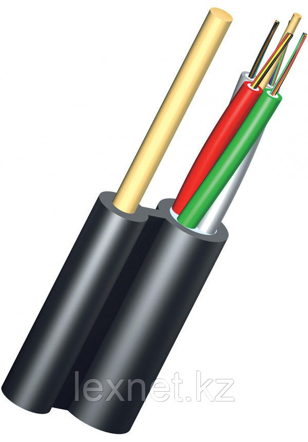 Кабель волоконно-оптический ОКНГ-Т8-С8-0.5 (ВП) кабель с двумя прутками в оболочке. - фото 1 - id-p61426288