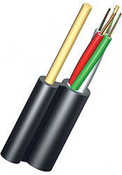 Кабель волоконно-оптический ОКНГ-Т12-С12-1.0 (ВП) – кабель с двумя прутками в оболочке 12 отдельных волокон ка