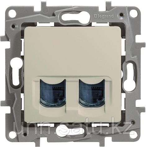 Розетка 2ХRJ45 5E UTP (ETIKA), фото 2