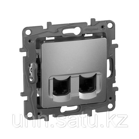 Розетка 2ХRJ45 5E UTP (ETIKA), фото 2