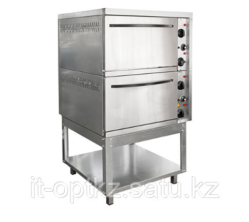 Шкаф жарочный 2-х секционный ШЭЖП-2, лицо нерж, 840х840(895)х1500(1520)мм