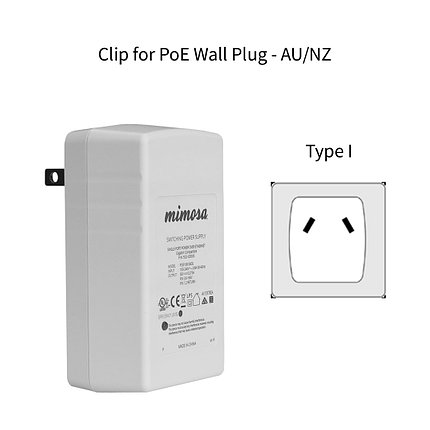 Переходник Mimosa PoE Wall Plug Clip, AU, фото 2