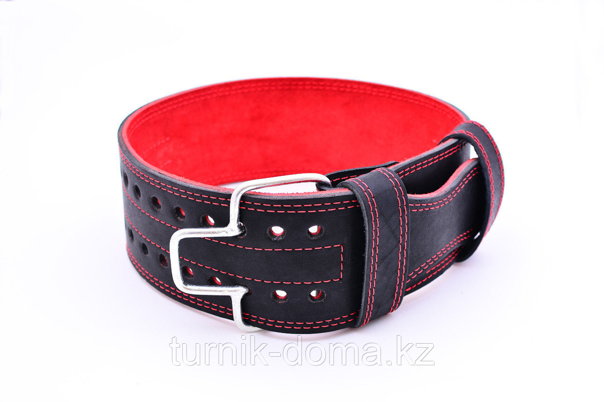 Пояс кожаный для пауэрлифтинга 100 мм, скоба, трехслойный XS (50-70 см), фото 1