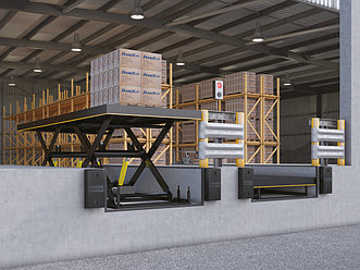 Стол подъемный с четырьмя парами ножниц серии 4LT