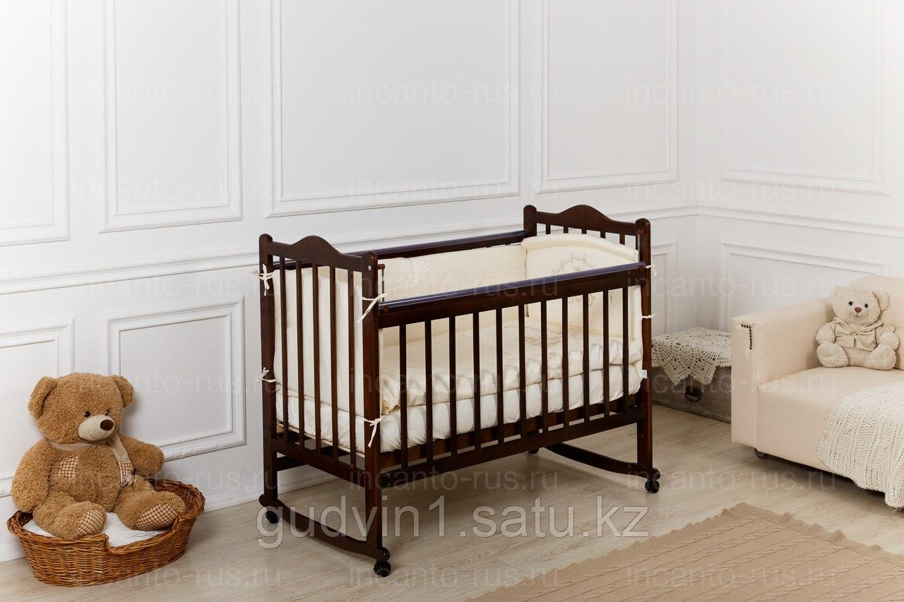 Кровать «Incanto Pali» с мишкой, цвет венге, колесо-качалка 00-88594