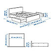 Кровать с 4 ящика МАЛЬМ белый 160х200 Лурой ИКЕА, IKEA, фото 4