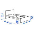 Кровать каркас МАЛЬМ белый 90х200 Лурой ИКЕА, IKEA, фото 2