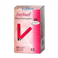 Тест-полоски EasyTouch® для определения гемоглобина в крови, в упаковке 25 полосок