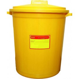 Бак пластиковый с крышкой для сбора мед.отходов 20л (желтый) - фото 1 - id-p61463435