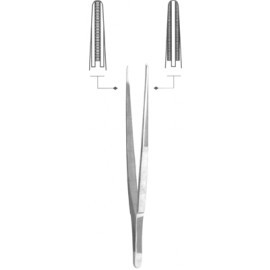 П-71 Пинцет анатомический 200 мм с атравматической нарезкой ПА 200х2,5 - фото 1 - id-p61463837