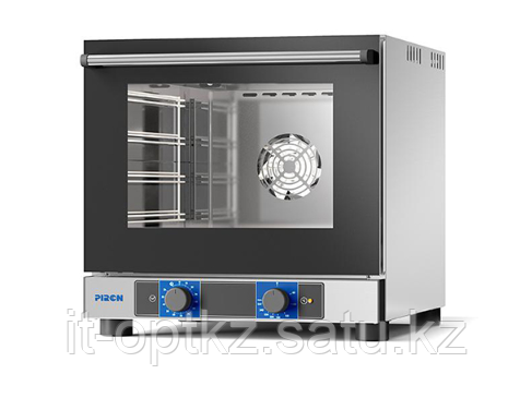 Печь конвекционная PIRON PF5804 (4 противня 442х325, 2,8 кВт, 550x600x540) духовка нерж.