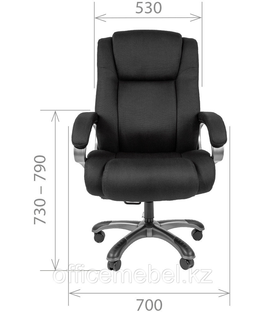 Кресло офисное для руководителя ткань CHAIRMAN 410 серый - фото 6 - id-p61485049