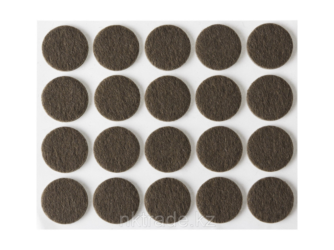 Накладки STAYER "COMFORT" на мебельные ножки, самоклеящиеся, фетровые, коричневые, круглые - диаметр 16 мм, 20, фото 1