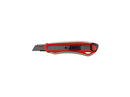 Нож ЗУБР "МАСТЕР" с сегментированным лезвием, двухкомпонентный корпус, автофиксатор, сталь У8А, 18мм 09157