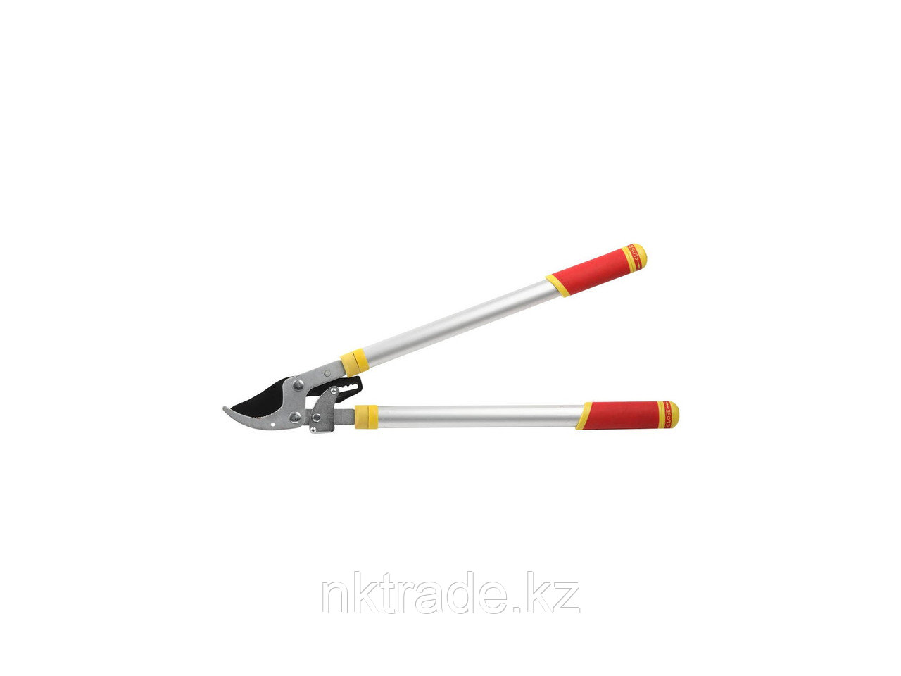 Сучкорез GRINDA с тефлоновым покрытием, алюминиевые телескопические ручки, двухрычажный храповый