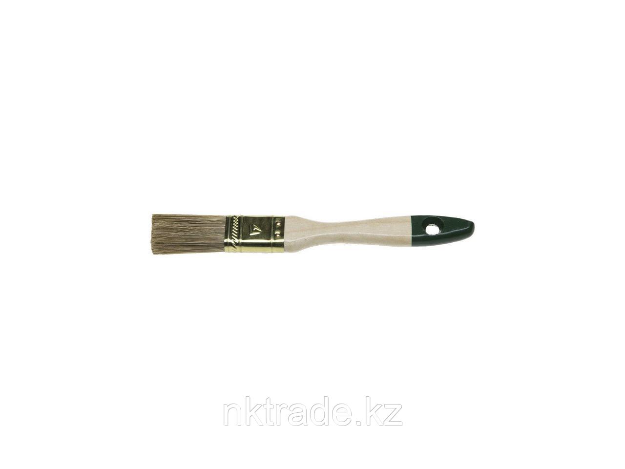 Кисть плоская STAYER "LASUR-STANDARD", смешанная (натуральная и искусственная) щетина, деревянная ручка, 25мм - фото 1 - id-p61489488