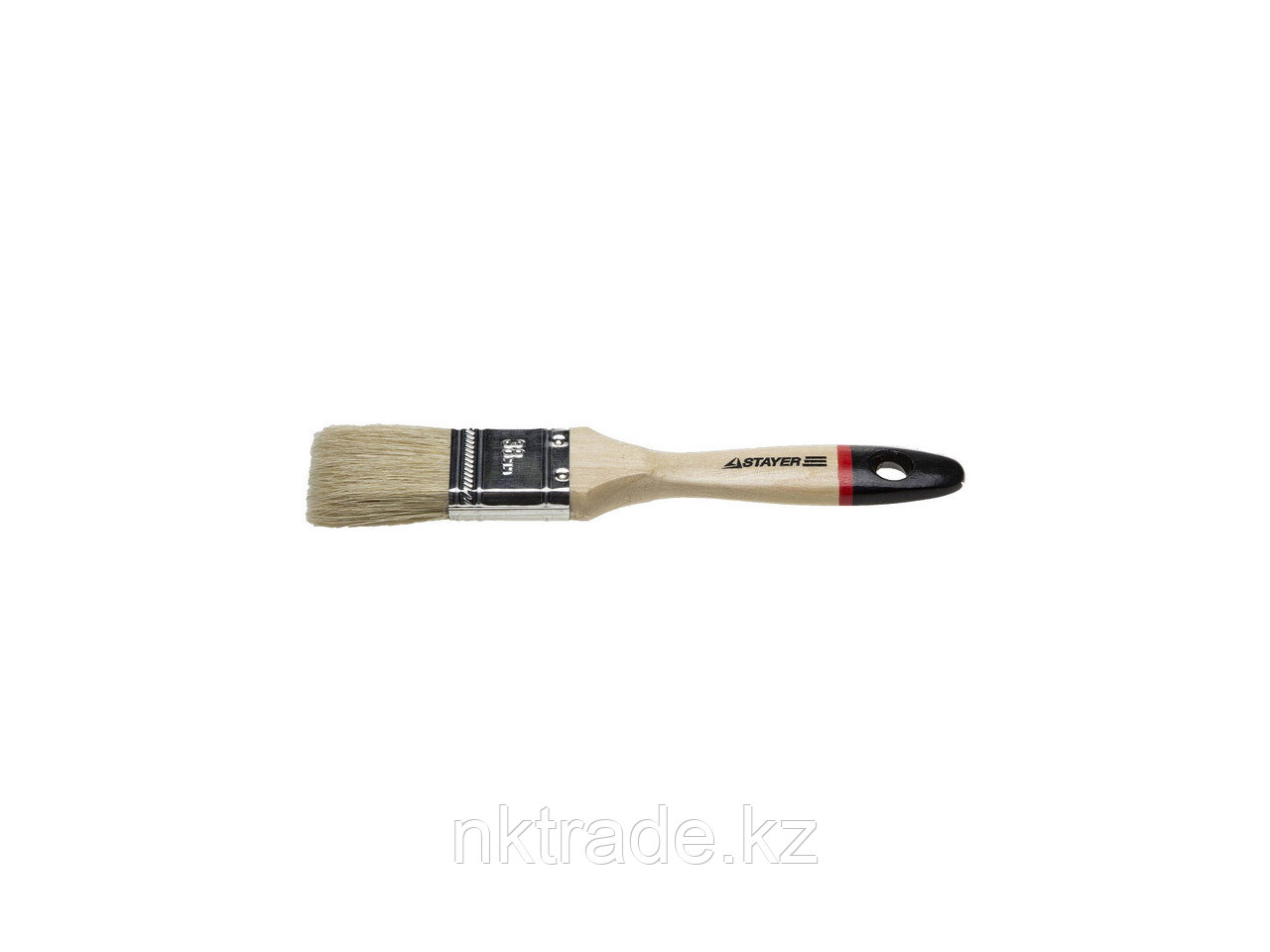 Кисть плоская STAYER "UNIVERSAL-EURO", светлая натуральная щетина, деревянная ручка, 38мм 0102-038