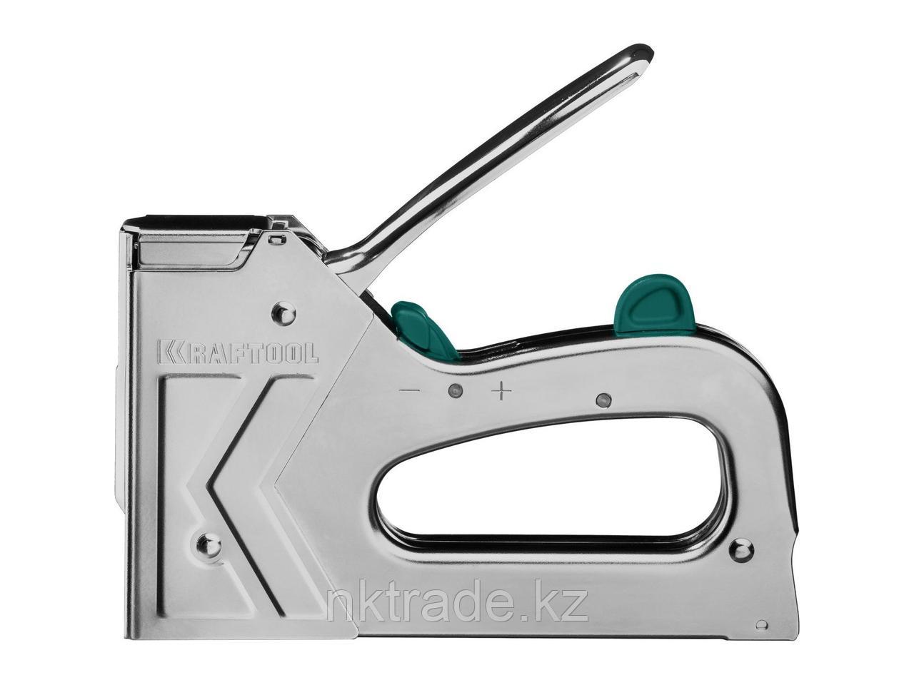 Степлер для скоб KRAFTOOL "K7-G" 3-в-1: тип 140 (6-16 мм) / 300 (16 мм) / 500 (16 мм), (3185) - фото 2 - id-p61490531