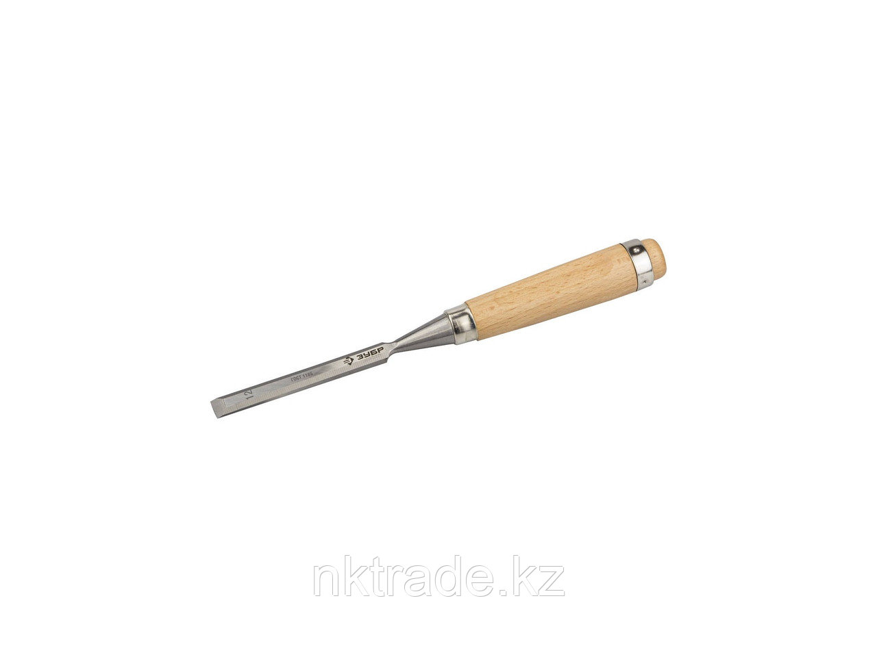 Стамеска-долото ЗУБР "ЭКСПЕРТ" с деревянной ручкой, хромованадиевая, 12мм 18096-12