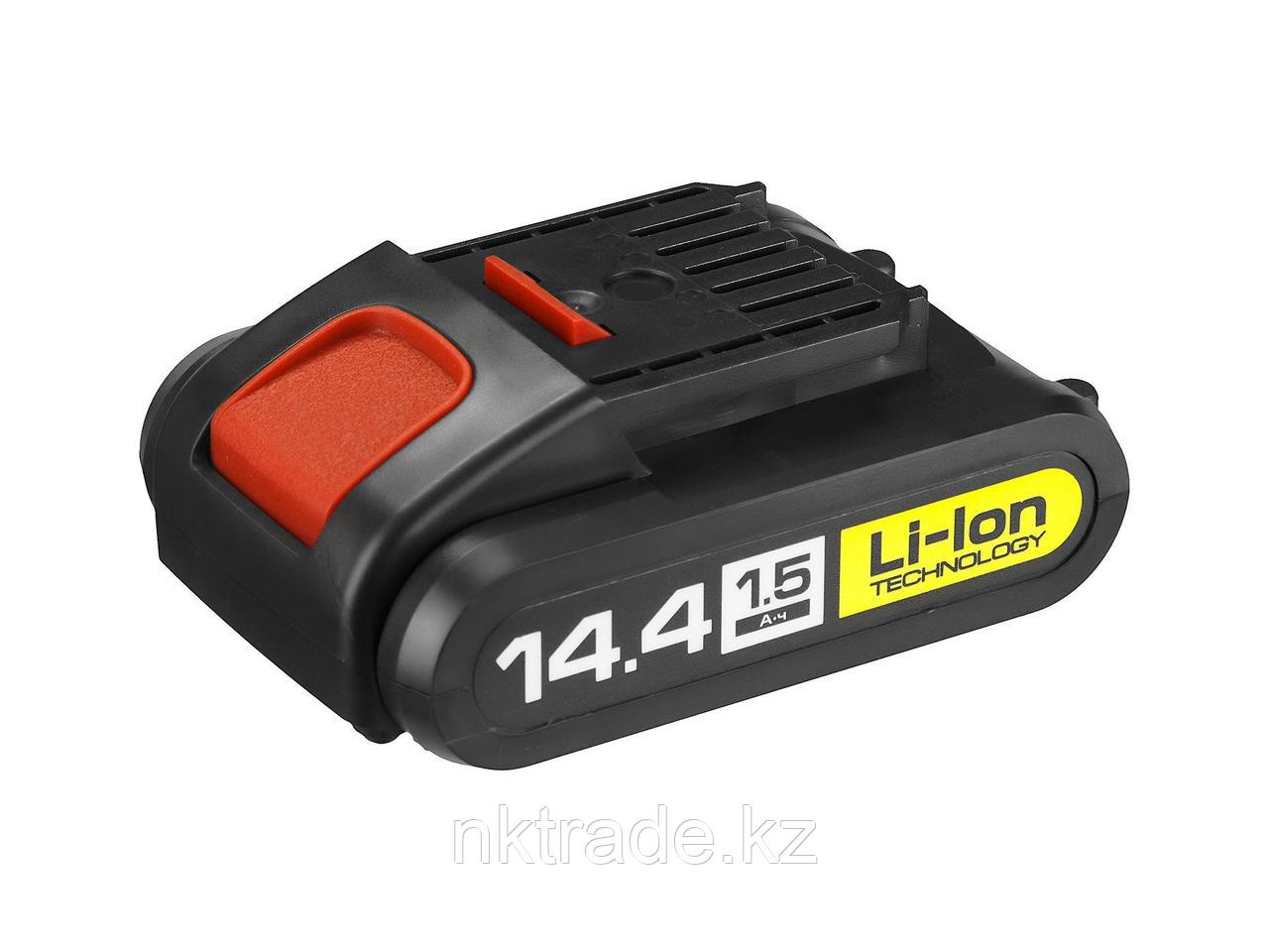 Батарея аккумуляторная Li-Ion, ЗУБР, для шуруповертов 14.4В серии М1, 1.5Ач, 14.4В, тип "М1" (АКБ-14.4-Ли 15М) - фото 1 - id-p61491608