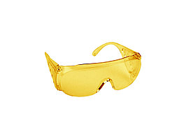 Очки DEXX защитные, поликарбонатная монолинза с боковой вентиляцией, желтые 11051