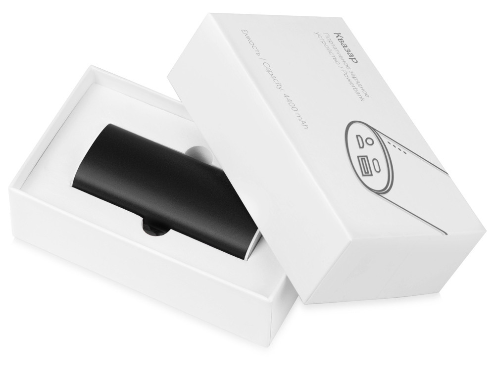 Портативное зарядное устройство Квазар, 4400 mAh, черный - фото 6 - id-p55554969