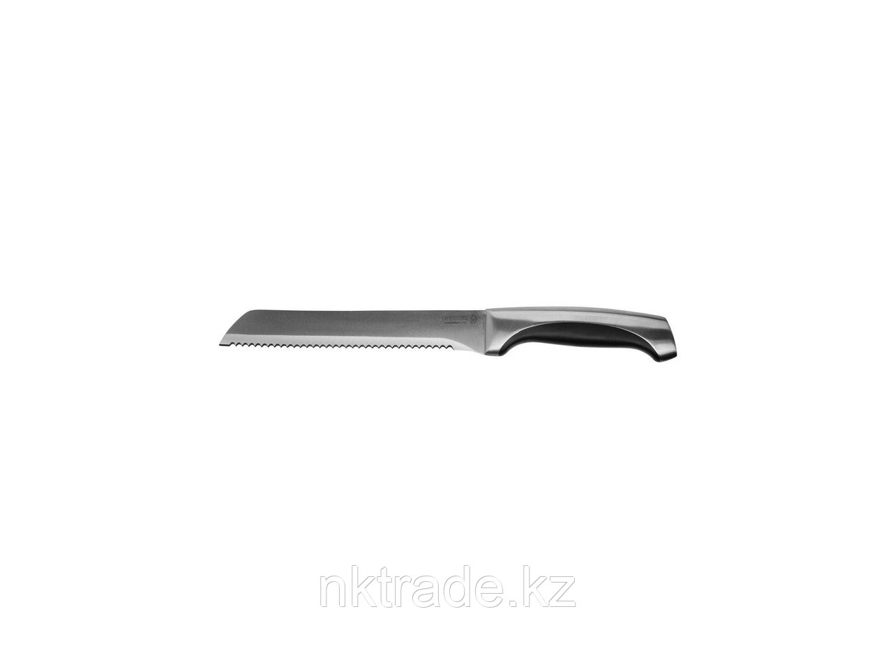 Нож LEGIONER "FERRATA" хлебный, рукоятка с металлическими вставками, лезвие из нержавеющей стали, 200мм 47943