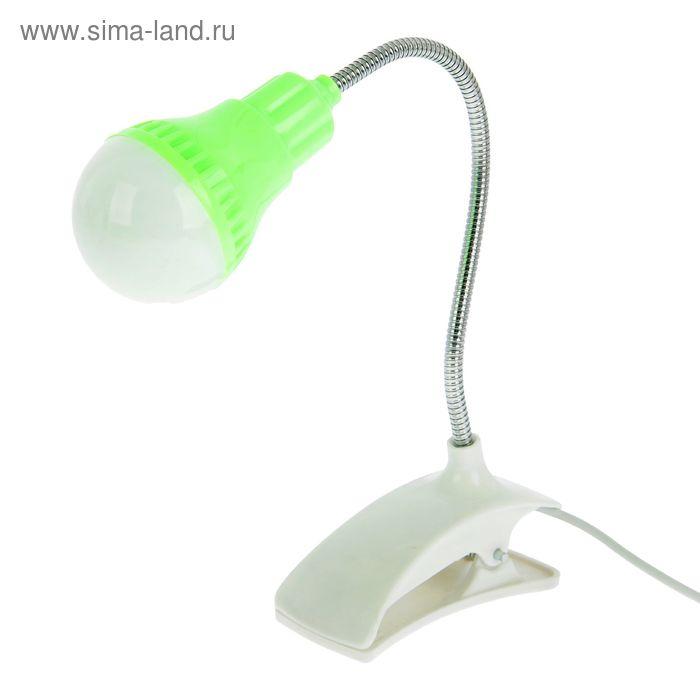 Лампа на прищепке LED "Лампочка" USB провод МИКС 13х9х5 см