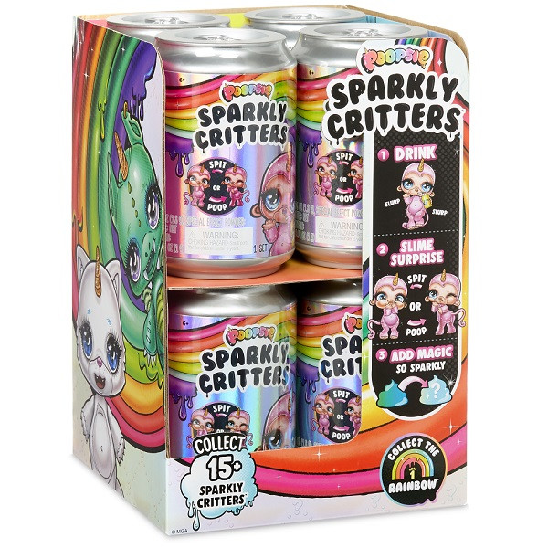 Poopsie Sparkly Critters в банке газировки, слайм 1/8 Poopsie Surprise Unicorn