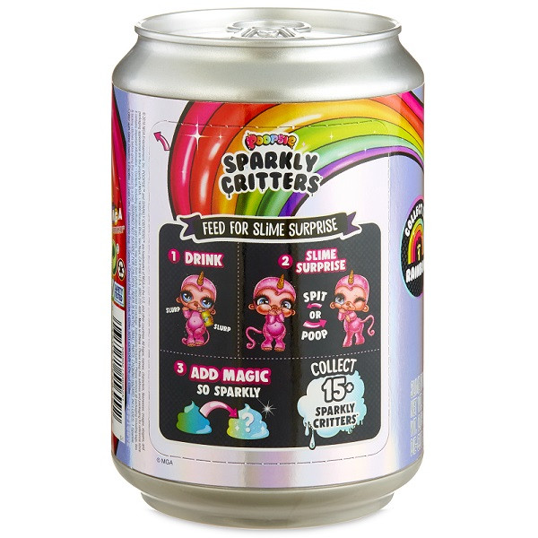 Poopsie Sparkly Critters в банке газировки, слайм 1/8 Poopsie Surprise Unicorn