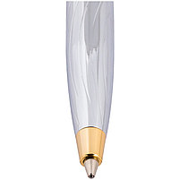 Ручка шариковая Delucci "Tempo", синяя, 1,0мм, корпус серебро/золото, поворот., подар.уп., фото 2