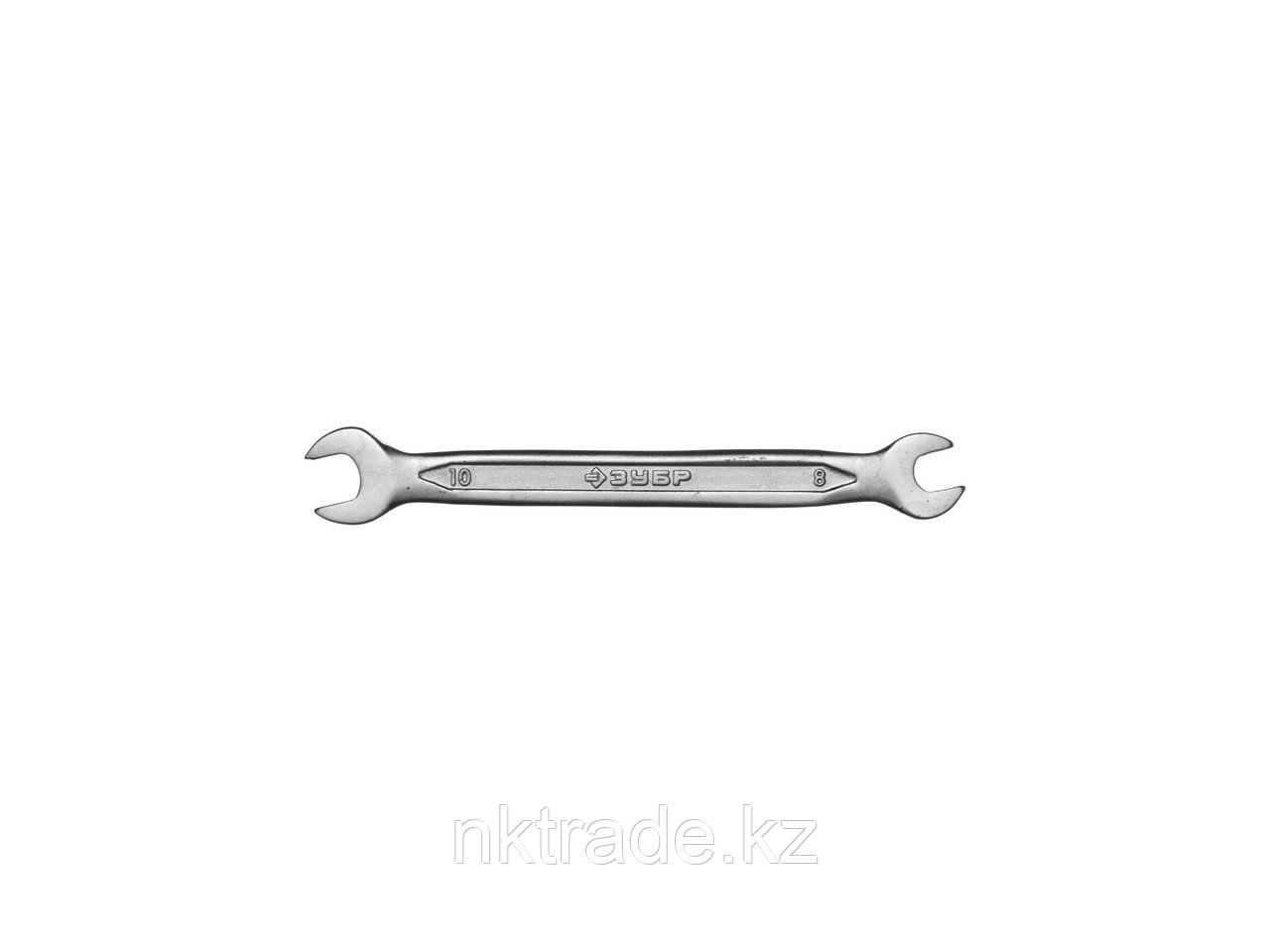 Ключ ЗУБР "МАСТЕР" гаечный рожковый, Cr-V сталь, хромированный, 8х10мм 27010-08-10