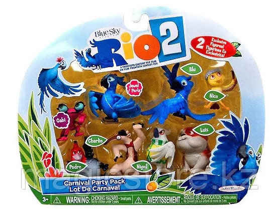 Rio 2 Jakks Pacific Carnival Рио 2 Набор из 8-ми фигурок Карнавал, 5 см